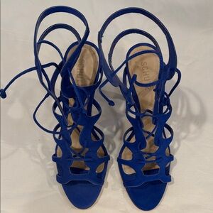 SCHUTZ Royal Blue Strappy Heels